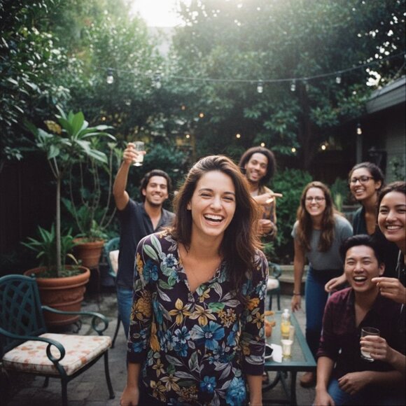 Johnny Was Floral Bamboo Blend Top Purple Multi Size S - Retail $225 (runs big) - Picture 4 of 6